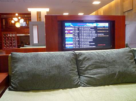 Airport monitor in resort lobby